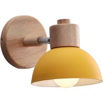 Norcks - Aplique De Pared Retro Moderno Lámpara De Pared Nórdica 15CM Metal De Madera Ángulo Ajustable Simple Para Sala De Estar Dormitorio