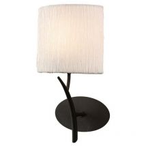 Diyas - Inspired Mantra - Eve - Aplique de pared 1 luz E27, antracita con pantalla ovalada blanca