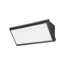 Aplique Exterior IP65 Samper LED 12W Blanco Cálido - 3000K Negro para Jardín, Terraza, Pared