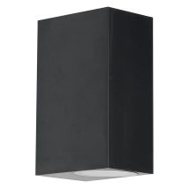 Applique murale LED Koblenz – Hublot d'extérieur – ABS + verre – Noir – IP44
