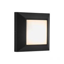 Lampada da parete a led Helena quadrata, moderna lampada da parete in alluminio nero opaco, moderna lampada per esterni, resistente alle intemperie,