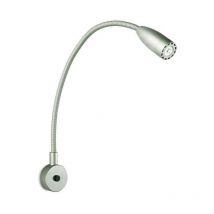 Leds-c4 - Bed - Lámpara de lectura de luz de cama de pared ajustable interior de 1 luz led gris