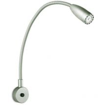 Leds-c4 - Bed - Lámpara de lectura de luz de cama de pared ajustable interior de 1 luz led gris