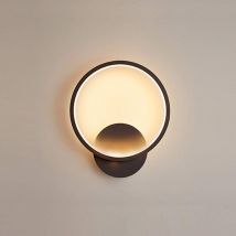 Zolginah - Aplique led de pared para interior, redondo, 14 w, blanco cálido negro 3000 k, para dormitorios, salones, escaleras y pasillos, ca 220 v.