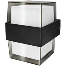Aplique de Pared Luxe Cuadrado Negro IP54 10W Neutra Matel