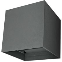 Aplique de Pared Luxe Cubo Gris IP54 6W Fría Matel