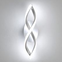 Aplique led Moderno Espiral Aplique pared Blanco Frío 6000K Para dormitorios salones pasillos vestíbulos Blanco - Goeco
