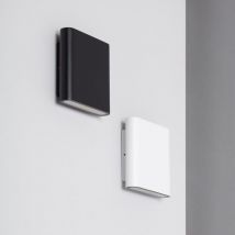 Ledkia - Aplique de Pared Exterior led 12W de Aluminio Iluminación Doble Cara Vesta Blanco 3000K Blanco Cálido