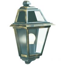 New Orleans 1 Ljus Utomhus Trdgrd Vgglykta Svart, Guld IP44, E27 - Searchlight