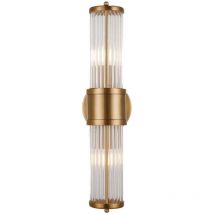 Adda Home - Aplique Pared Cristal Metal Dorado 12x14x46 Cm