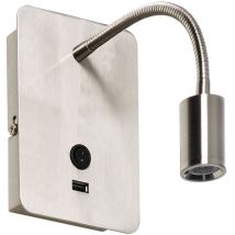 MDC - aplique reader flex + usb, 3W (cromo mate)