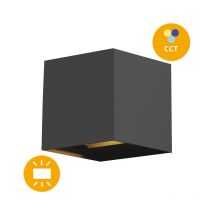 Interlusa - Aplique sordo IP65 2x3W led cct 3000/4000/6500K Antracita