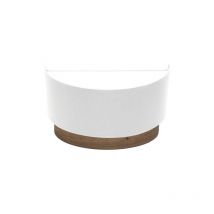 Fabrilamp - Aplique tatiana 1xe27 blanco-madera oscura 17x30x15 cm