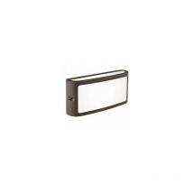Lámpara de pared de aluminio fundido con difusor opalino - 10W, 950 lúmenes, luz cálida café