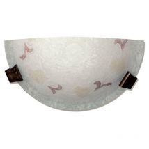 E-energy - Apliques de ganchos marrones con vidrio ámbar agrietado