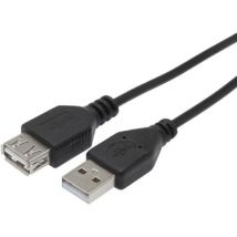 Rallonge usb 2.0 usb-a-usb-a - Male-Femelle - Noir - 3m