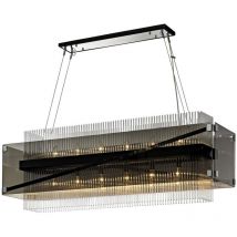 Hudson Valley Lighting - Apollo 12 Luz Lineal Bronce Oscuro Cromo Pulido, Vidrio
