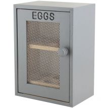 Rubber Wood Egg Cabinet Charcoal - Apollo