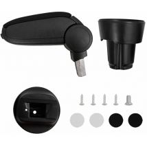 Destockoutils - Reposabrazos para coche abs negro 13x33x(33-49) cm vidaXL