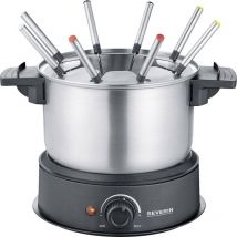 Severin - 2470 Appareil à fondue 1500 w 8 fourchettes à fondue acier inoxydable (brossé), noir