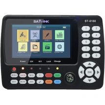 M-e - Appareil de Mesure Mesureur de Champ Satellite tv Combo Finder Meter - satlink ST-5150 - DVB-S2 / c / T2, MPEG-2 / MPEG-4 H.265 - Noir, rouge