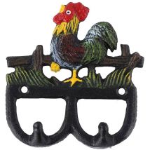 Kinzo - Appeendiabiti Attaccapanni Ganci Portatutto Forma Gallo da Parete in Metallo