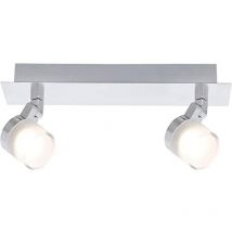 Appendiabiti a 1 faretto, collezione Gyra, speciale per bagno, cromato, 5 Watt, 340 lm, 3000 k, IP44 2 spot -