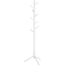 Appendiabiti a 8 ganci in legno bianco - H175 cm