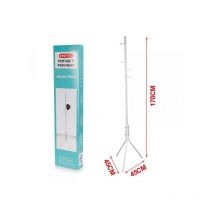 A2zworld - Appendiabiti Attaccapanni in Ferro e Plastica Salvaspazio con 4 Ganci Misura 170x45x45cm