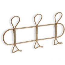 Versa Appendiabiti in bambù in stile moderno, misure (h x l x l) 24 x 48,5 x 6,5 cm, metallo, marrone
