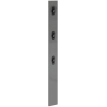 Levante - Appendiabiti Da Parete Grigio 16x2x65 Cm Con Ganci In Ferro