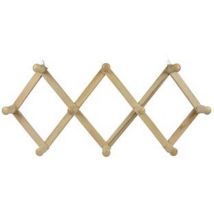 Calder - Appendiabiti Estensibile In Legno 10 Posti Naturale - Cm.32x79