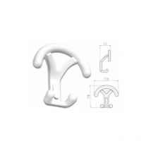 Porta Abiti da Parete Nylon 120 x 53 x h. 118 mm Bianco Lucido Dumbo - Ghidini