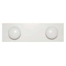 1pz Appendiabiti In Legno 2 Posti Bianco - Cm.9x29