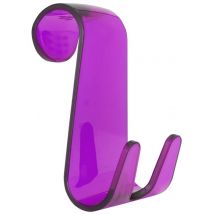Appendiabiti per scaladasalviette con doppio gancio color fucsia.