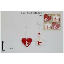 Appendino Legno Natalizio 12PZ duesse christmas
