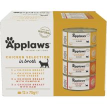 Applaws Cat Tin Multipack Collection Poulet 12x70g
