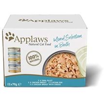 Applaws Multipack Boîtes Bouillon Sélection Suprême - Aliment Humide Pour Chats - 12 X 70 G