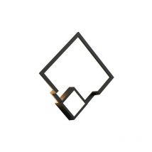 Inspired Mantra Boutique Lampada da parete quadrata, dimmerabile, led 18W, 3000K, 1150lm, nero, 3 anni di garanzia