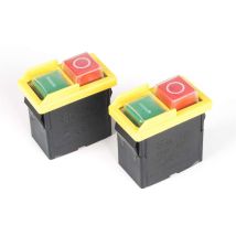 Applicable 2PCS CK1 KJD6 6A 250V interrupteur à bouton-poussoir solénoïde étanche à l'eau et à la poussière, interrupteur d'arrêt d'urgence pour