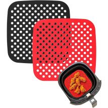 Applicable 2pcs Revêtements en Silicone Antiadhésifs pour Friteuse à Air - Accessoires pour Friteuse sans Huile, Non-Stick, AirFryer, Papier
