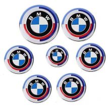 Applicable au logo de voiture bmw en 7 pièces, logo avant et arrière exclusif limité du 50e anniversaire