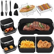 Applicable Silicone Moule Air Fryer pour Ninja Foodi Flex 10.4 L AF500EU, 14 Pièces Silicone Accessoires Air Fryer pour Friteuse, AF500EU Accessoires