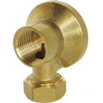 Blanc Habitat - Applique murale pour robinet de puisage - Collet battu tube cuivre Ø12 - f 1/2