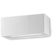 Applique Vintage Vague Vintage Ferro e Ceramica Smaltata Bianco 1 Luce E27