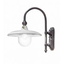 Applique Esterno Classica Campobasso Metallo e Ceramica Nero Sfumato 1 Luce E27