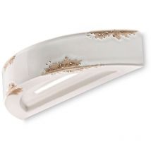 Ferroluce - Applique Vintage Mezza Luna Ceramica Bianca 1 Luce R7S