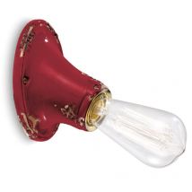 Applique Vintage Senza Diffusore Ceramica Bordeaux 1 Luce E27