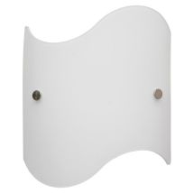 Energy - Applique 1xe27 Finition Chrome Plaque De Verre Blanc E