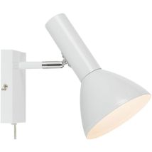 Applique murale Metro blanche – 25 cm hauteur – Métal blanc brillant – Luminaire moderne – Markslöjd